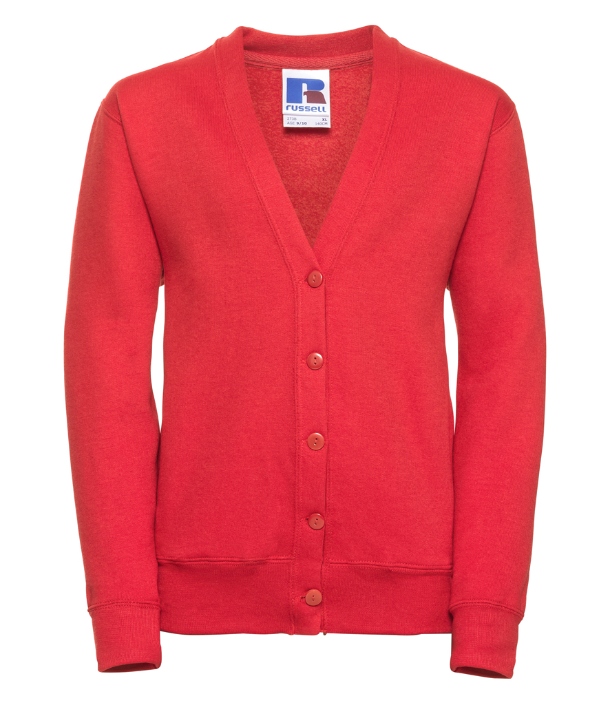 Hollesley school cardigan with embroidered crest