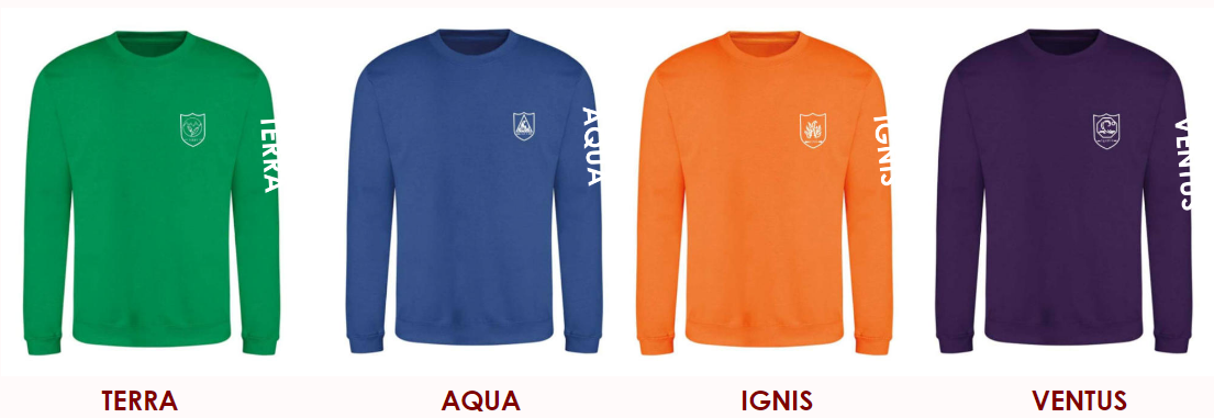 IPSWICH SCHOOL HOUSE SWEATSHIRTS (AQUA(Royal), Age5-6-28