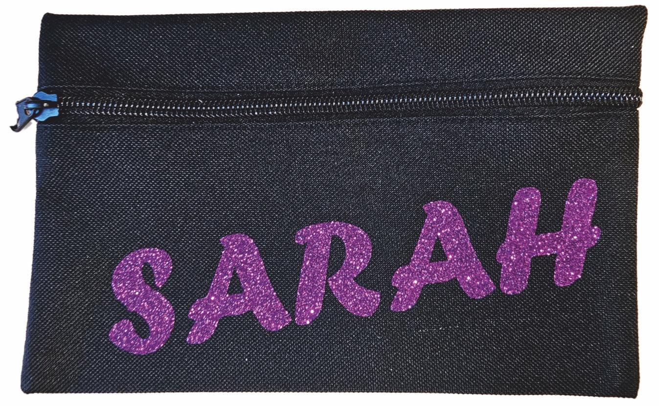 Pencil case with name print.