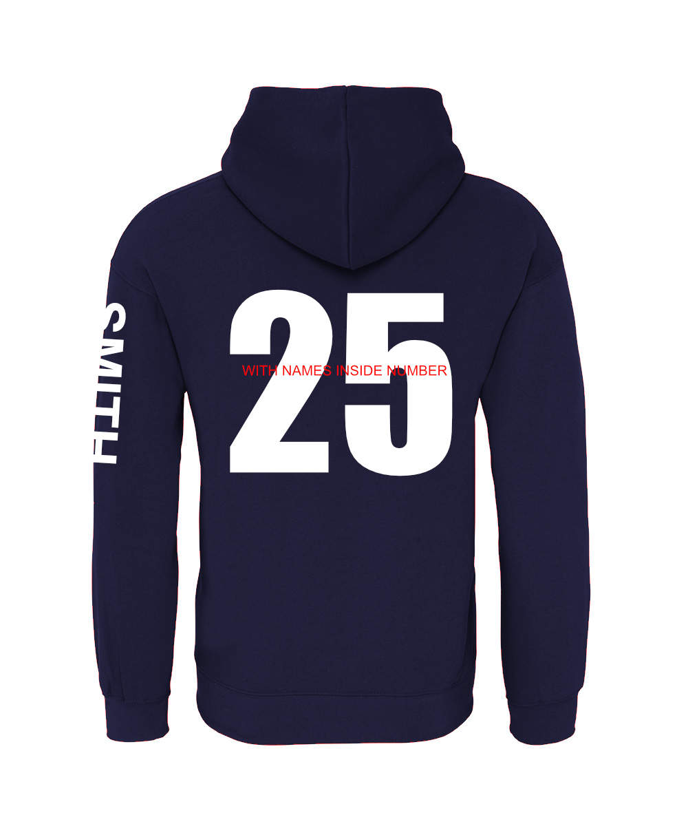 W73 TMHS contrast leavers hoody.