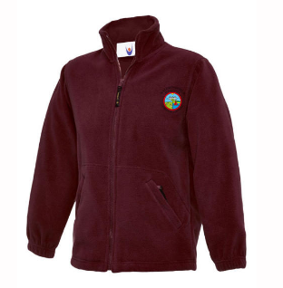 Waldringfield fleece jacket with embroidered crest.